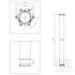 290671 - StrongLegs asztal láb TS001, 820R/60mm, fehér RAL 9001, fényes