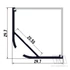 LP-profil Corner 30 alu anodizált 1000mm