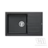 1360 - Quadron PETER 111 gránit mosogató (780x500 mm, 1 medence+csepegtető) black dotted