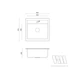 1320 - Quadron JOHNNY 110 gránit mosogató (500x470 mm
