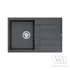 1323 - Quadron MORGAN 111 gránit mosogató (780x500 mm, 1 medence+csepegtető) black diamond