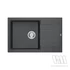 1326 - Quadron PETER 111 gránit mosogató (780x500 mm, 1 medence+csepegtető) black diamond