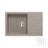 1328 - Quadron PETER 111 gránit mosogatótálca (780x500 mm, 1 medence+csepegtető) soft taupe