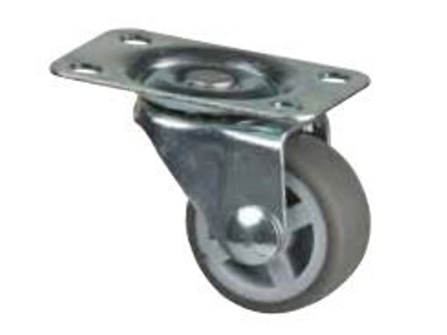 StrongCastors Kerék 30 mm, szürke, forgó, puha futófelület