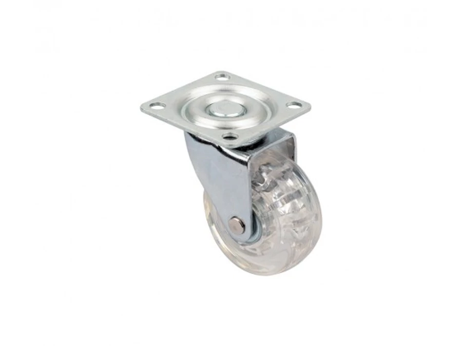 StrongCastors Kerék TOP-E, átm. 50 mm, átlátszó, fék nélkül