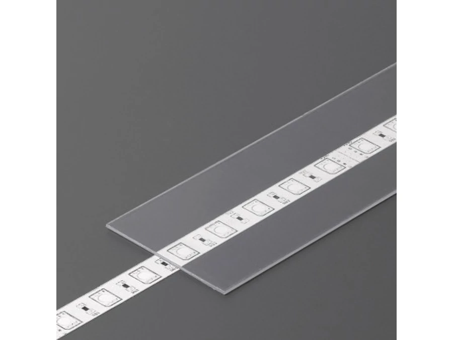StrongLumio takaróprofil Flat LED profilhoz befűzős átlátszó 1m