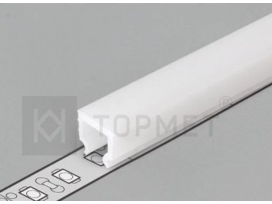 StrongLumio takaróprofil HI8 LED profilhoz rápattintós tejfehér 4,1m