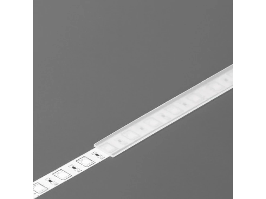 StrongLumio takaróprofil Slim/Smart LED profilhoz pattintós/befűzős átlátszó 1m