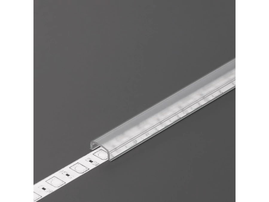 TM-takaró profil  LED profilhoz Pen8 rápattintható transzparens 4100mm