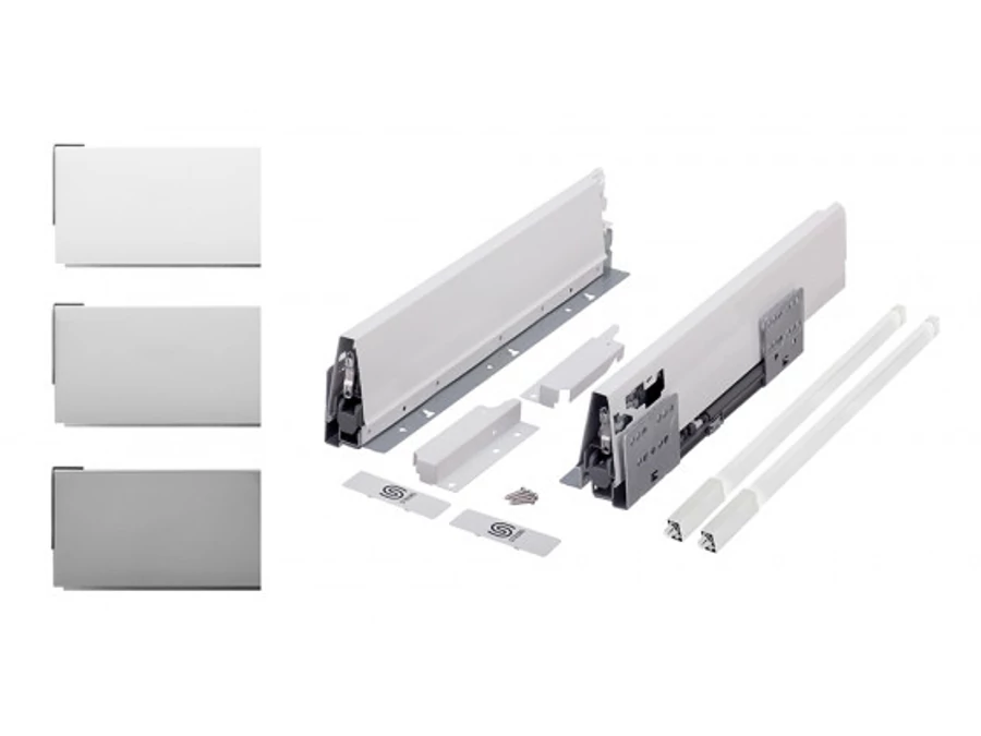 K-StrongBox H140/300mm szögletes magasító korláttal szürke