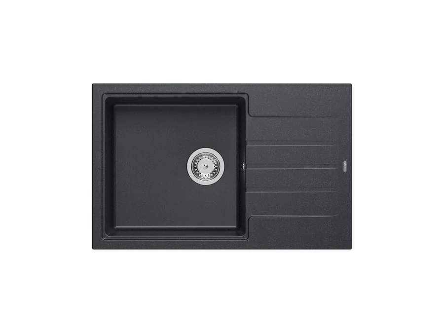 1360 - Quadron PETER 111 gránit mosogató (780x500 mm, 1 medence+csepegtető) black dotted