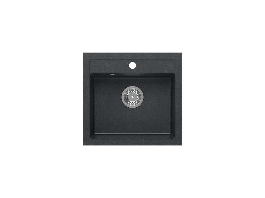 1319 - Quadron JOHNNY 110 gránit mosogató (500x470 mm, 1 medence) black diamond