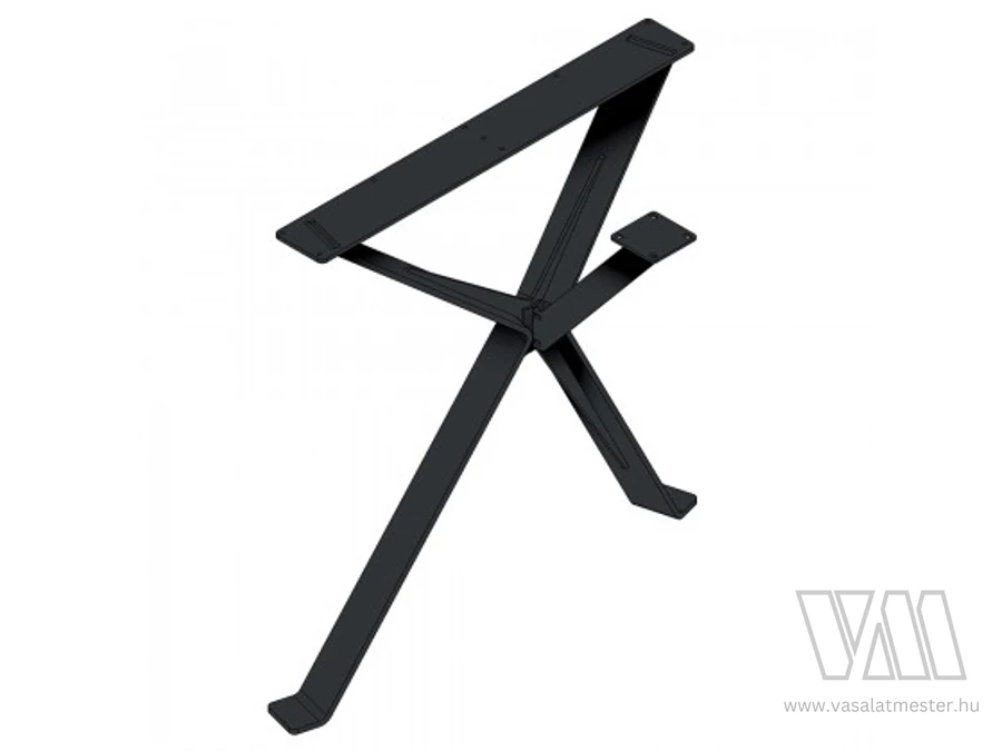 MILADESIGN ferde asztallábazat szélső EX 72080 fekete 720 mm