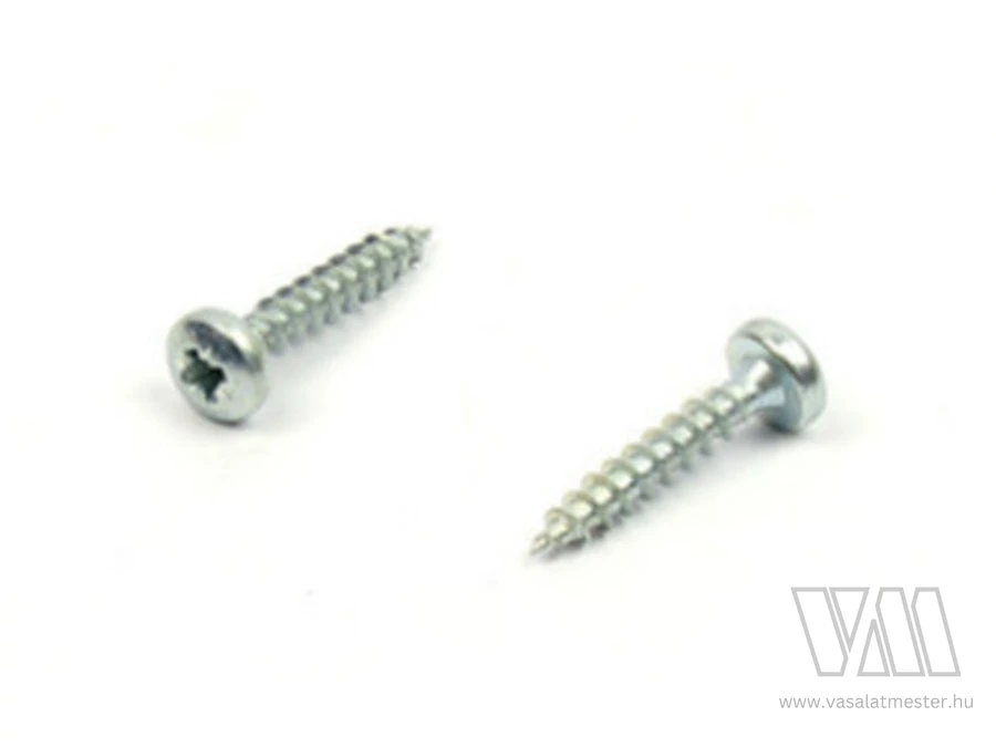 Csavar 2,5x10mm félgömb alakú fej PZ cink fehér