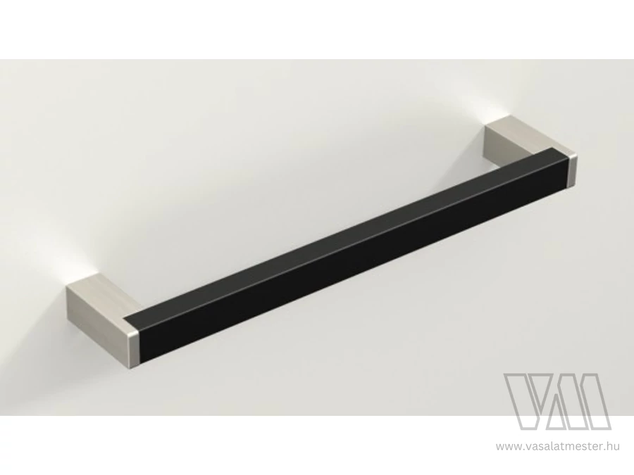 HETTICH 9208083 Fogantyú Bermeo 173/160, fekete matt / rozsdamentes szálcsiszolt