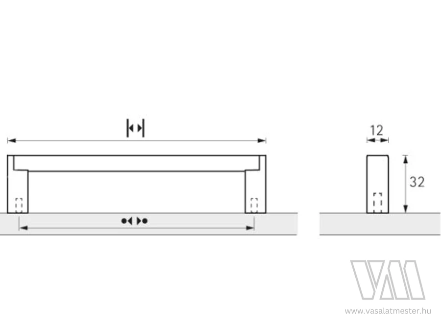 HETTICH 9208083 Fogantyú Bermeo 173/160