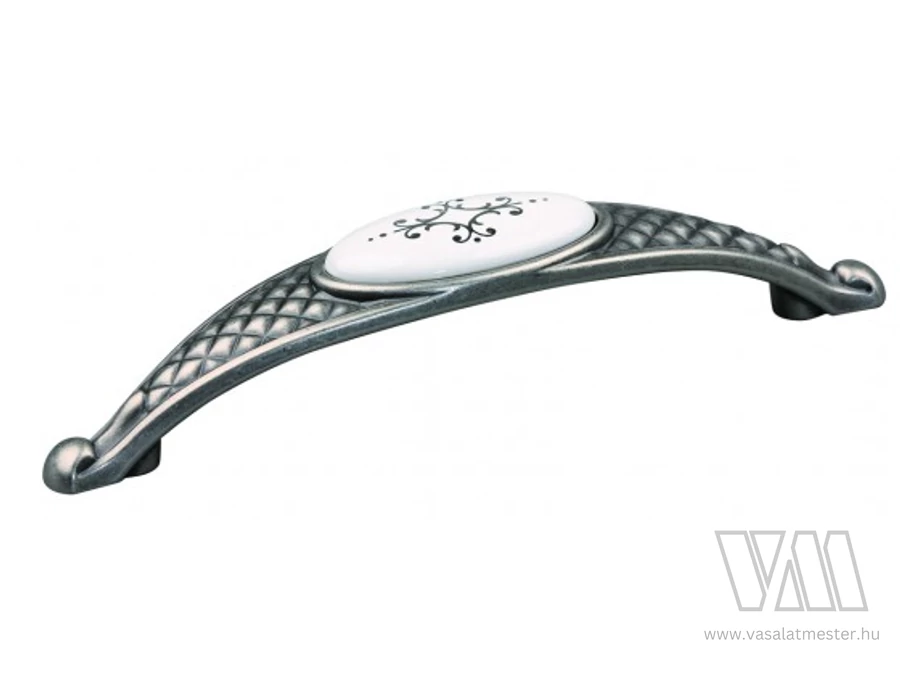 Marella Design fogantyú Venice 128 antik ezüst/porcelán/mintás