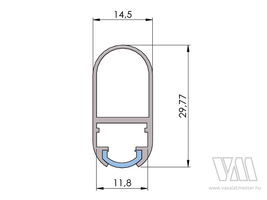 STRONG LED profil Rail 2m ezüst elox