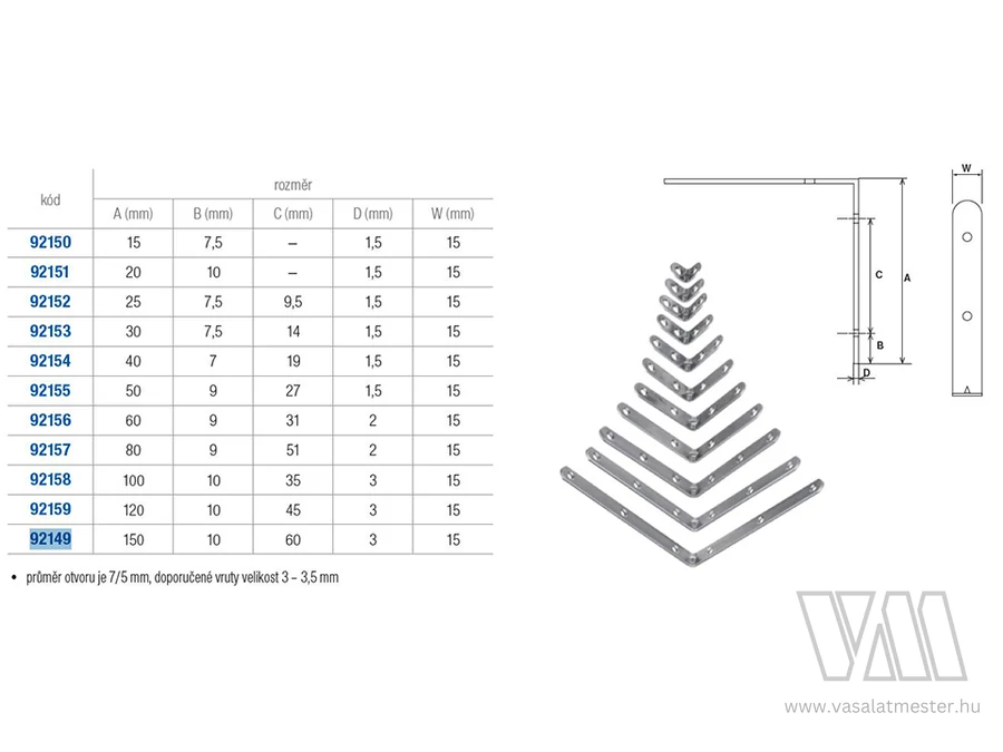 STRONG Sarokvas 60x60mm megerősített