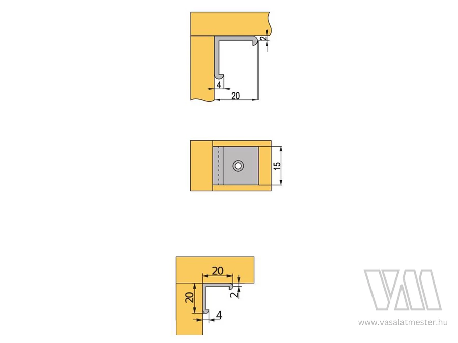 342529 - STRONG kapocs LED-hez profil Belcore