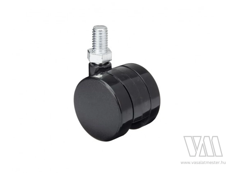 StrongCastors Kerék 40 mm csappal M10 fekete