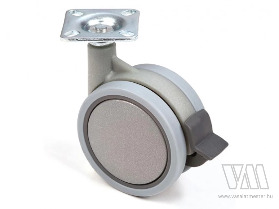StrongCastors Kerék 75 mm puha futófelülettel és fékkel