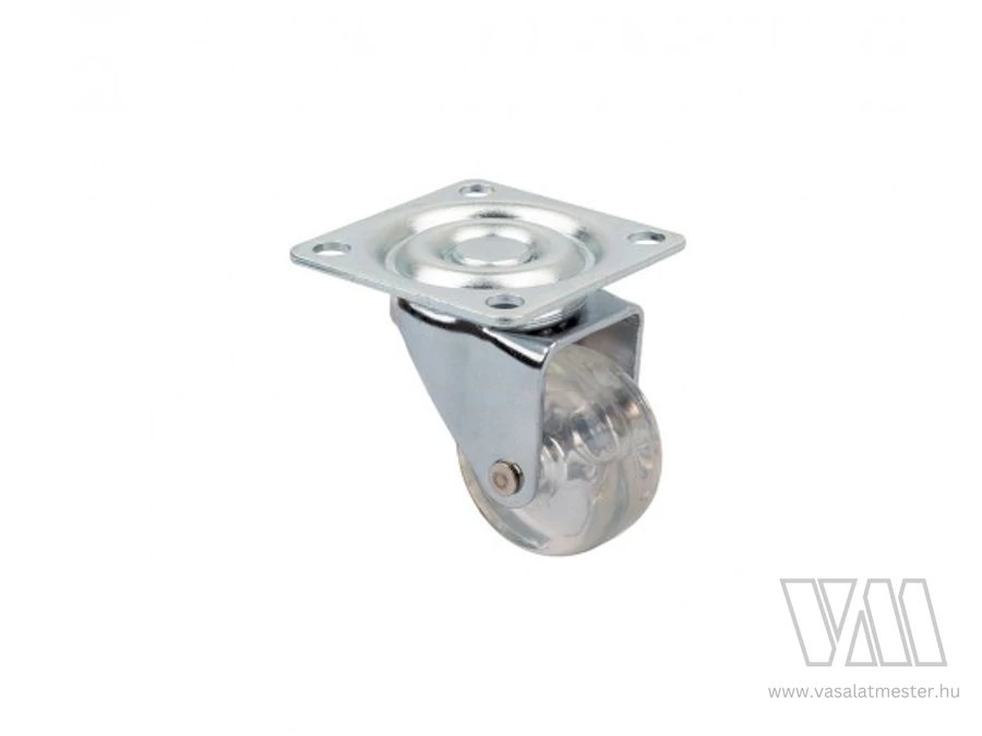 StrongCastors Kerék TOP-E, átm. 35 mm, átlátszó, fék nélkül