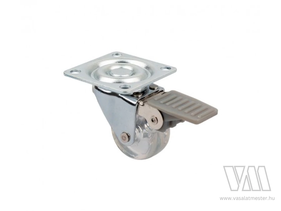 StrongCastors Kerék TOP-E, átm. 35 mm, átlátszó, fékkel