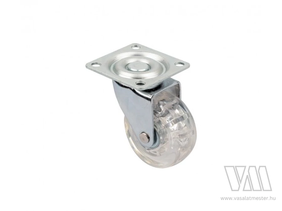 StrongCastors Kerék TOP-E, átm. 50 mm, átlátszó sötét, fék nélkül