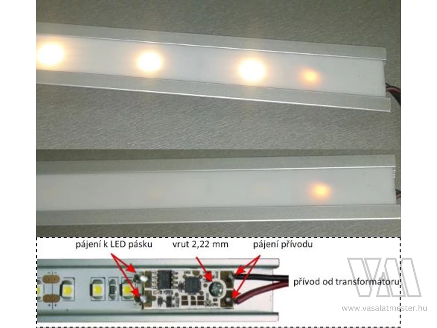 StrongLumio LED kapcsoló/dimmelő profilba 12/24V