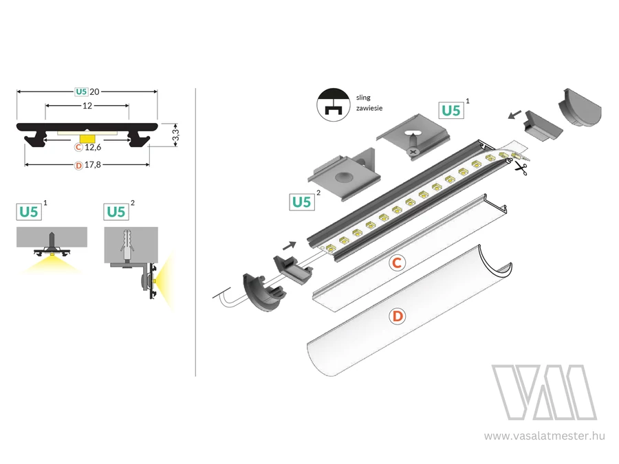 StrongLumio LED profil Arc 12