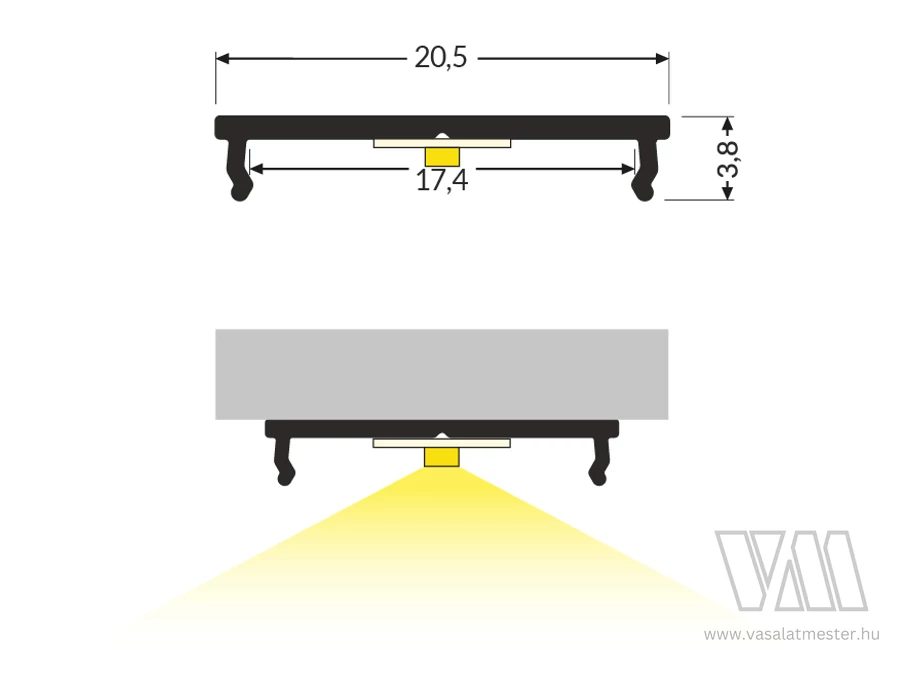 StrongLumio profil LED Fix16 2000mm