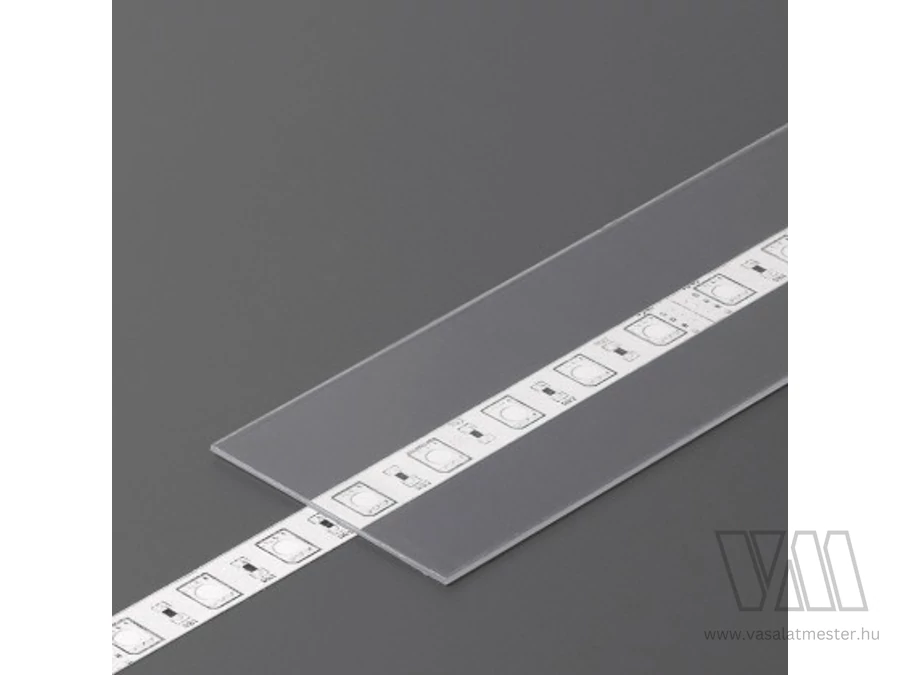 StrongLumio takaróprofil Flat LED profilhoz befűzős átlátszó 2m