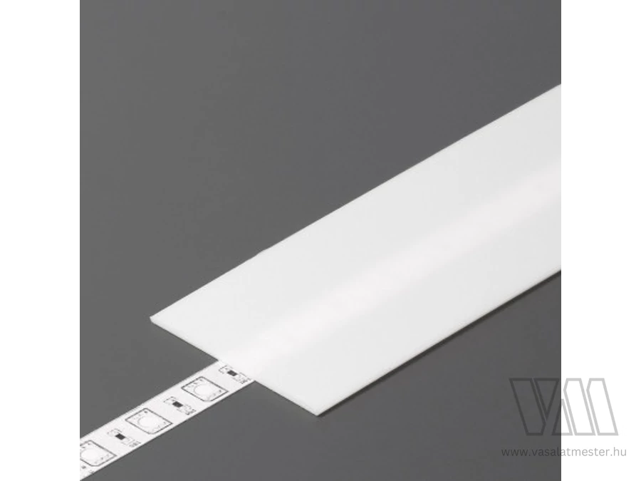 StrongLumio takaróprofil Flat LED profilhoz befűzős tejfehér 2m