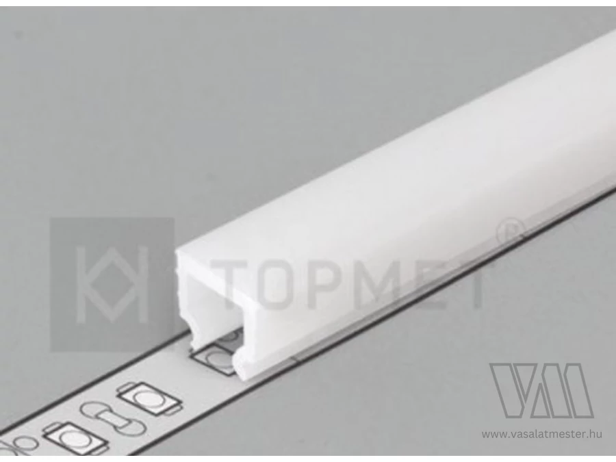 StrongLumio takaróprofil HI8 LED profilhoz rápattintós tejfehér 4,1m