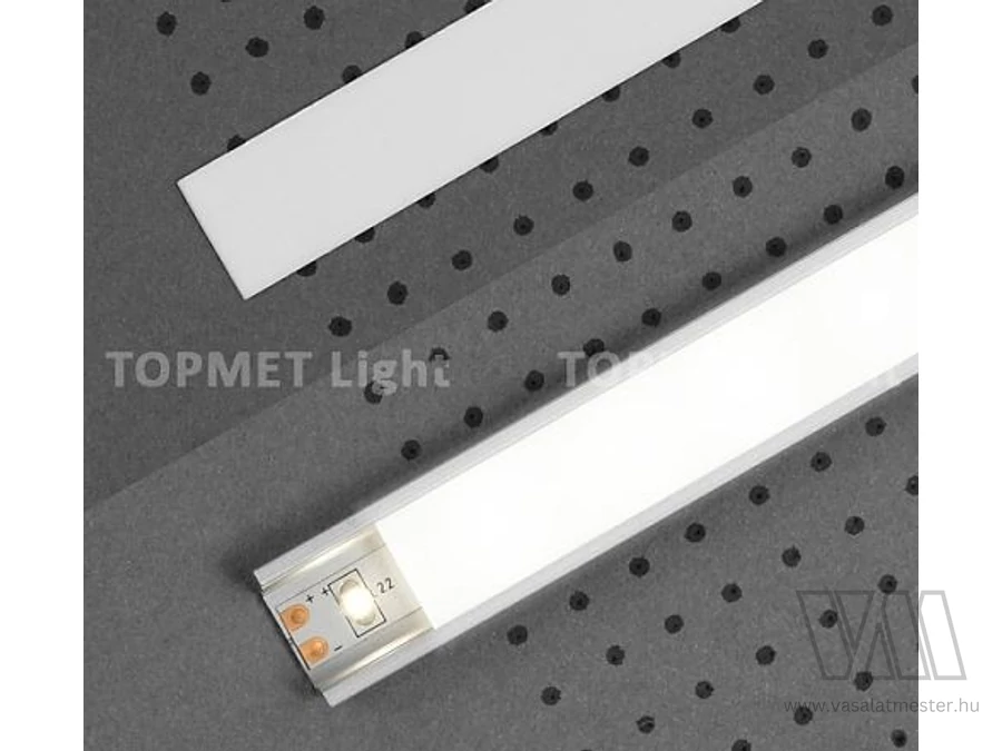 StrongLumio takaróprofil  Slim/Smart10 LED profilhoz tejfehér 1m