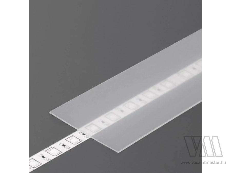 StrongLumio takaróprofil  Wide 24 LED profilhoz átlátszó 2m