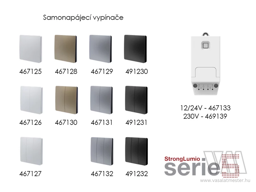 StrongLumio vezérlőegység az öntápláló kapcsolóhoz 12/24V