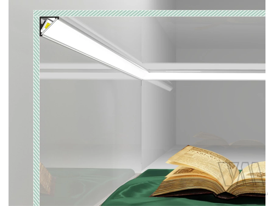 TM-profil LED Cabi12 E alu fekete 2000mm