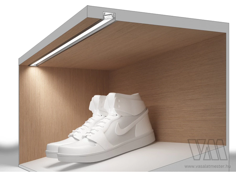 TM-profil LED Diagonal 14 alu fekete 1000mm