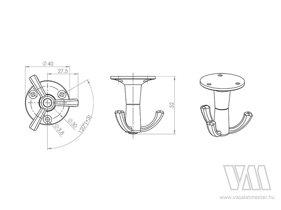 414102 - TULIP fogas Twist fekete