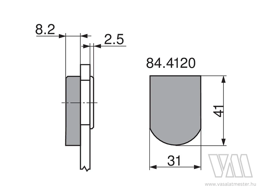 BL 84.4120 takarósapka üveg 