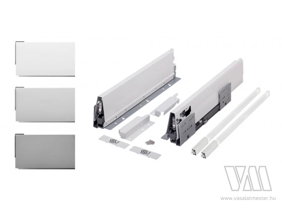 K-StrongBox H140/270mm szögletes magasító korláttal szürke