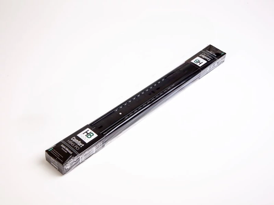 GOLYÓS FIÓKCSÚSZÓ HOME BOX HB45 COMFORT PO BLACK 45mm PUSH-OPEN 250mm TEHERB.:25kg FEKETE