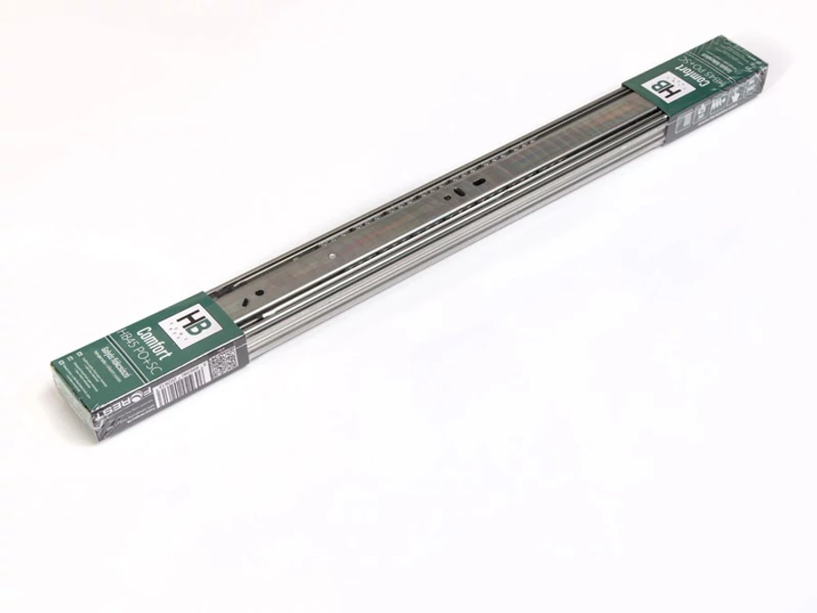 GOLYÓS FIÓKCSÚSZÓ HOME BOX HB45 COMFORT PO+SC 45mm PUSH-OPEN+SOFTCLOSE 300mm TEHERB.:35kg ACÉL