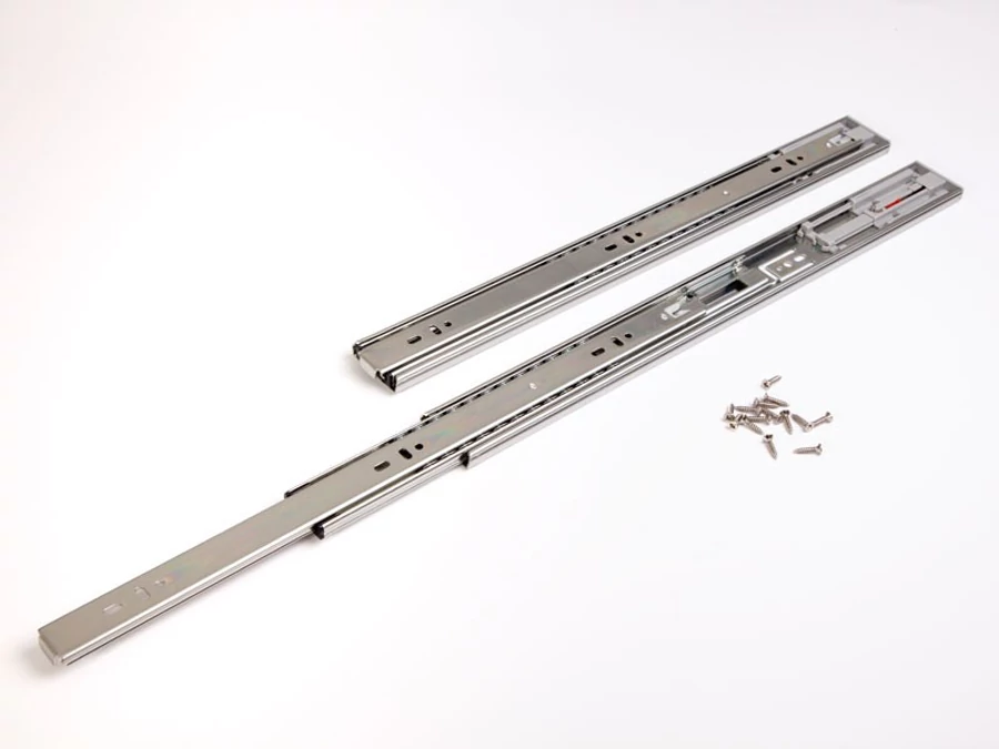 Golyós fiókcsúszó HB45 Comfort Push-Open, 45mm, 25kg teherbírás, acél színben