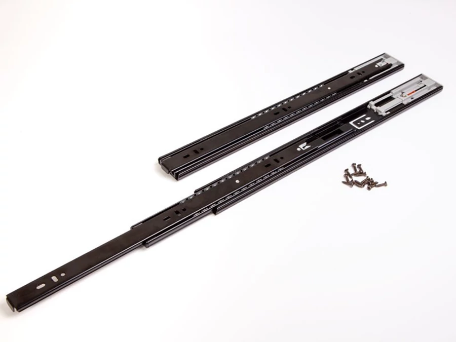 HB45 Comfort Push-Open golyós fiókcsúszó, 45mm, 25kg teherbírás, fekete