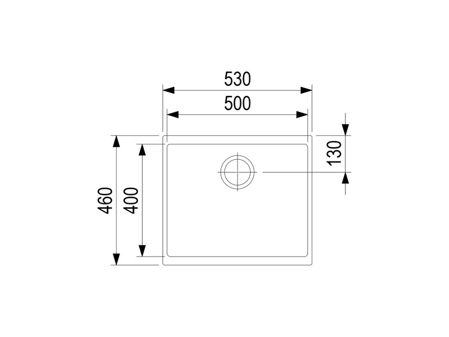 StrongSinks S3 Hron 530x460 mm gránit mosogató fehér