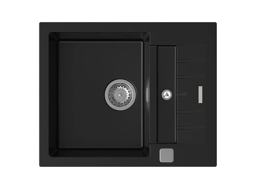 491381 - StrongSinks S3 Vardar 615x500 mm gránit mosogató fekete