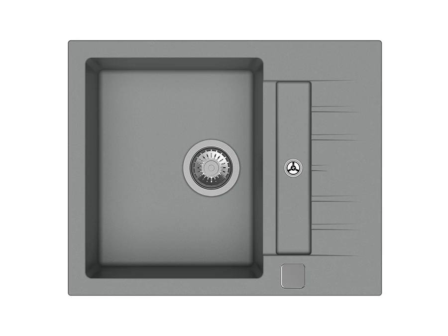 491395 - StrongSinks S3 Vardar 615x500 mm gránit mosogató szürke